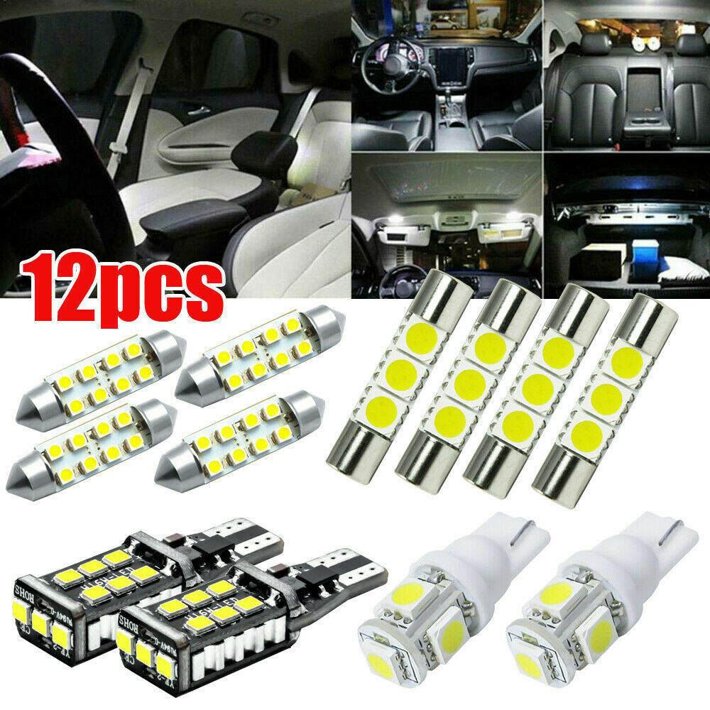 White LED Interior Lights Package kit for 2007 - 2013 Chevy Silverado 1500 2500