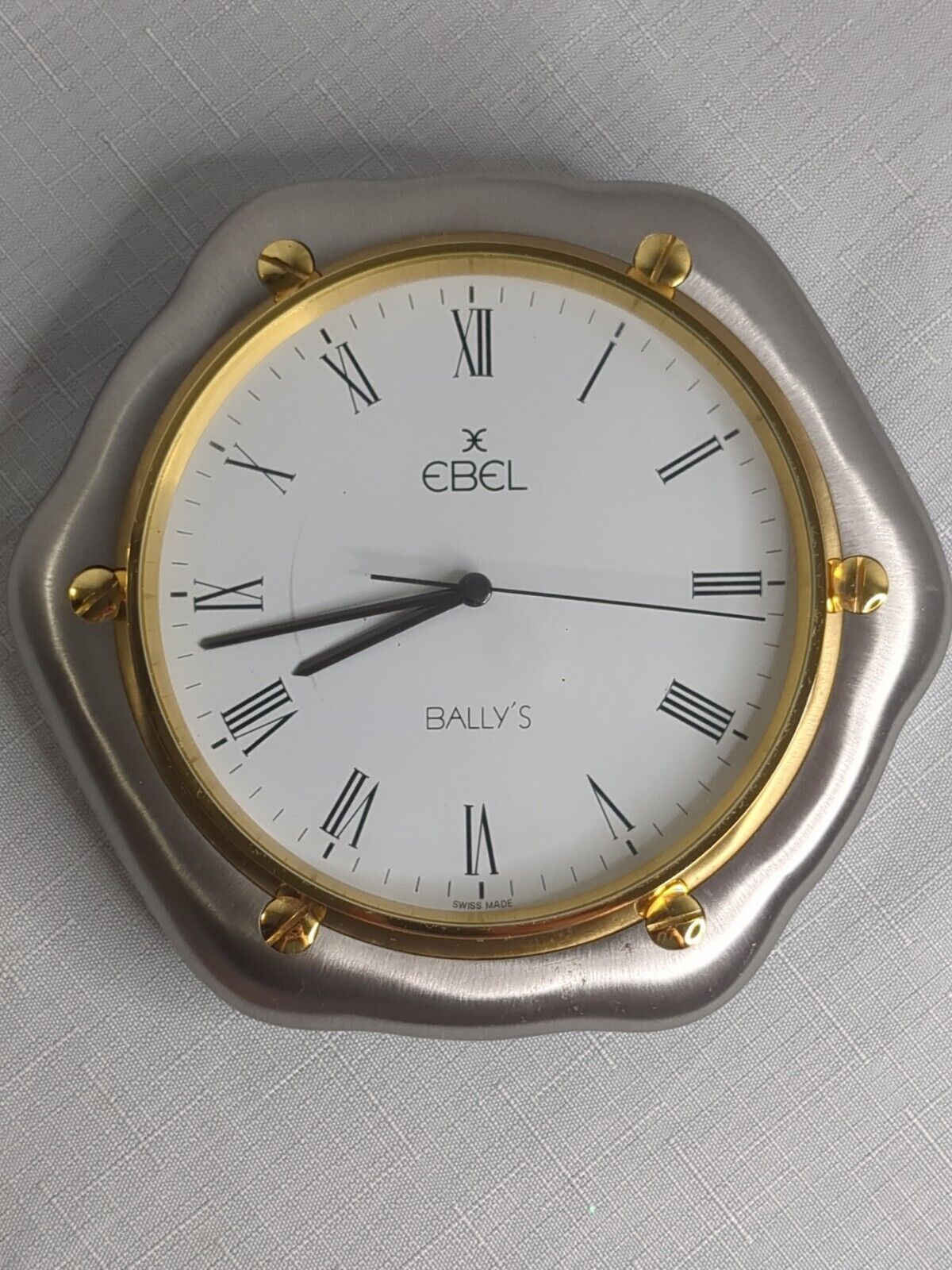 EBEL Desk Counter Wall Display Clock Swiss Dealer Bally\'s Promo Tested Working
