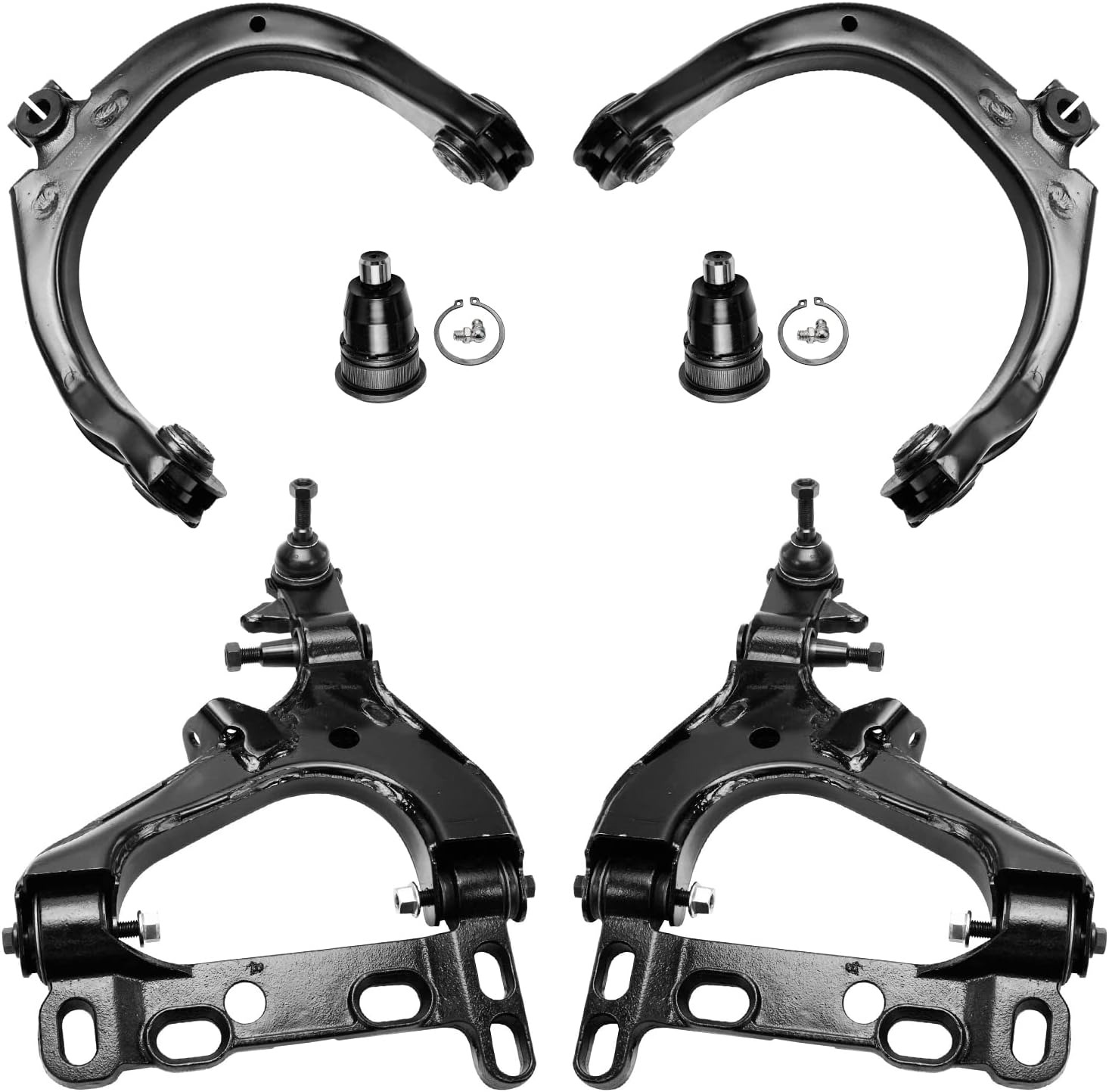 - Front Upper Lower Control Arms for Chevy GMC Trailblazer EXT Envoy XL XUV Buic