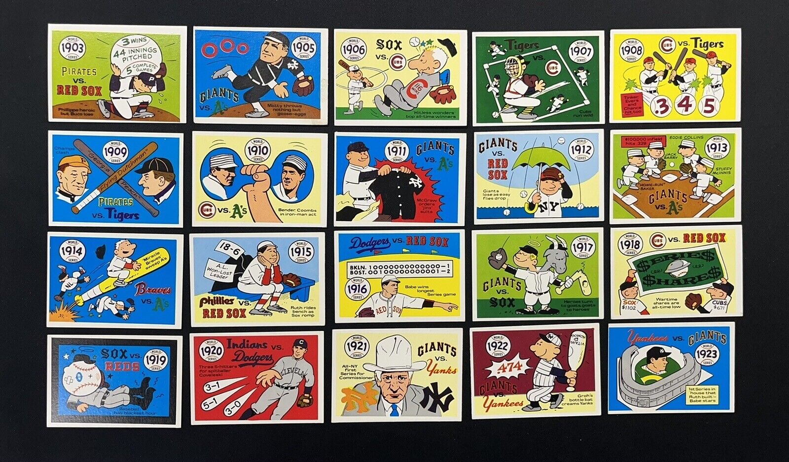 1970 & 1971 Fleer World Series Complete Baseball Card Sets