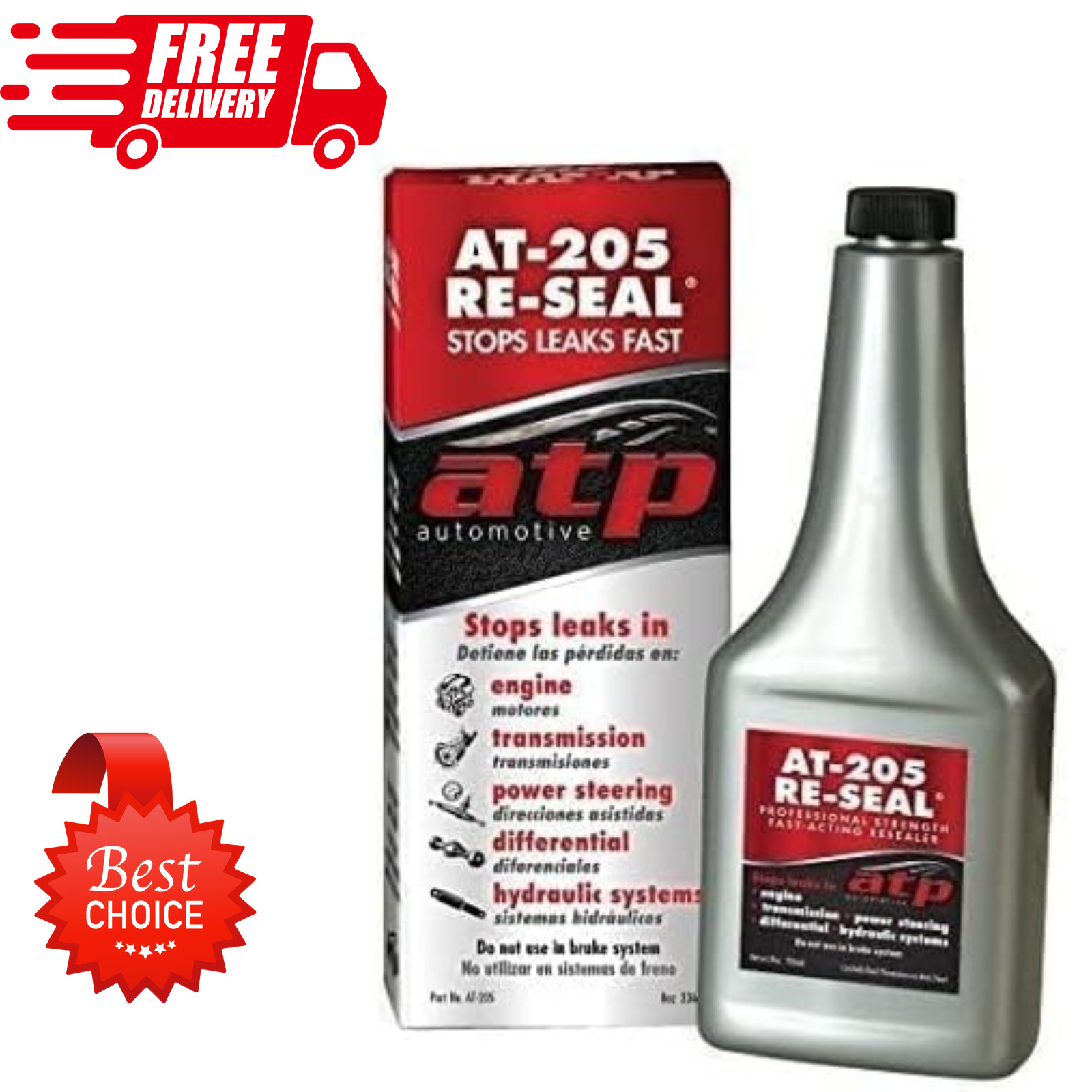 ATP Automotive AT-205 Re-Seal Stops Leaks, 8 Ounce Bottle.
