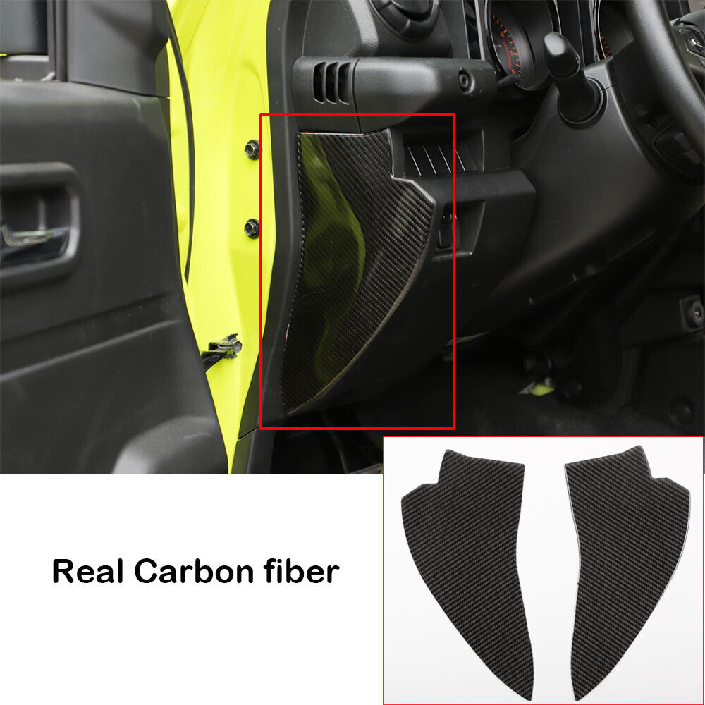 Real Carbon Fiber Center Console Side Panel Cover Trim For Suzuki Jimny 2019-20