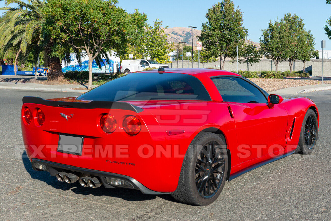 ZR1 Extended Style ABS Plastic Rear Trunk Lid Wing Spoiler For 05-13 Corvette C6