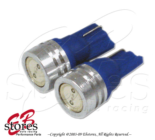 Set of 2pcs Blue Transmission Indicator High Power LED Light Bulbs- T10 1 Pair