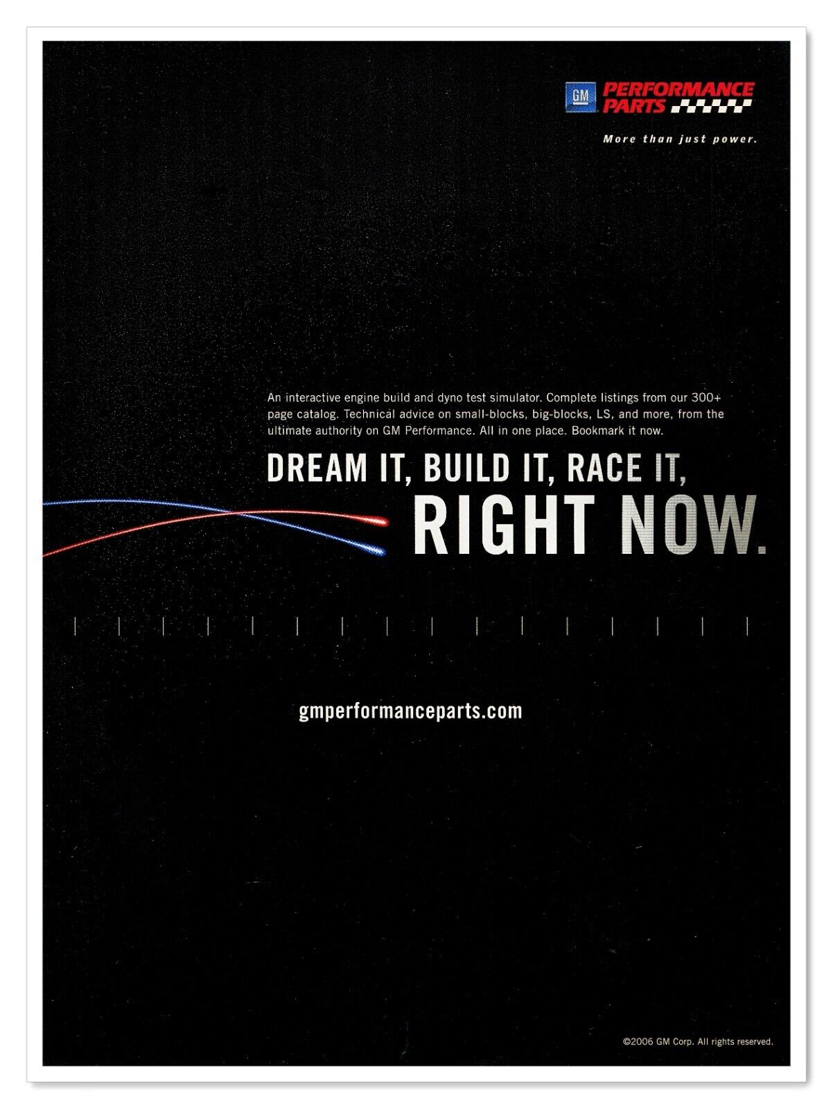 GM Performance Parts Website Dream Build Race 2007 Full-Page Print Magazine Ad