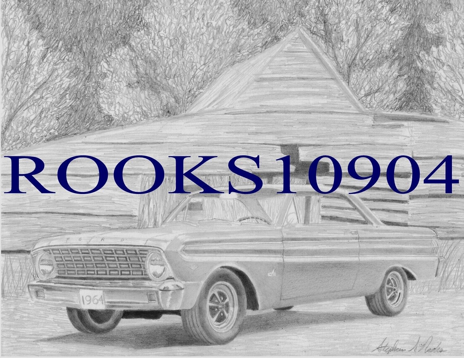 1964 Ford Falcon Futura CLASSIC CAR ART PRINT