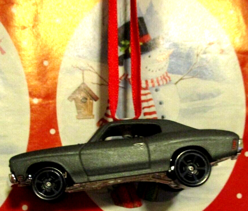 1970 CHEVELLE SS CUSTOM VEHICLE CHRISTMAS TREE ORNAMENT FAST & FURIOUS SILVER