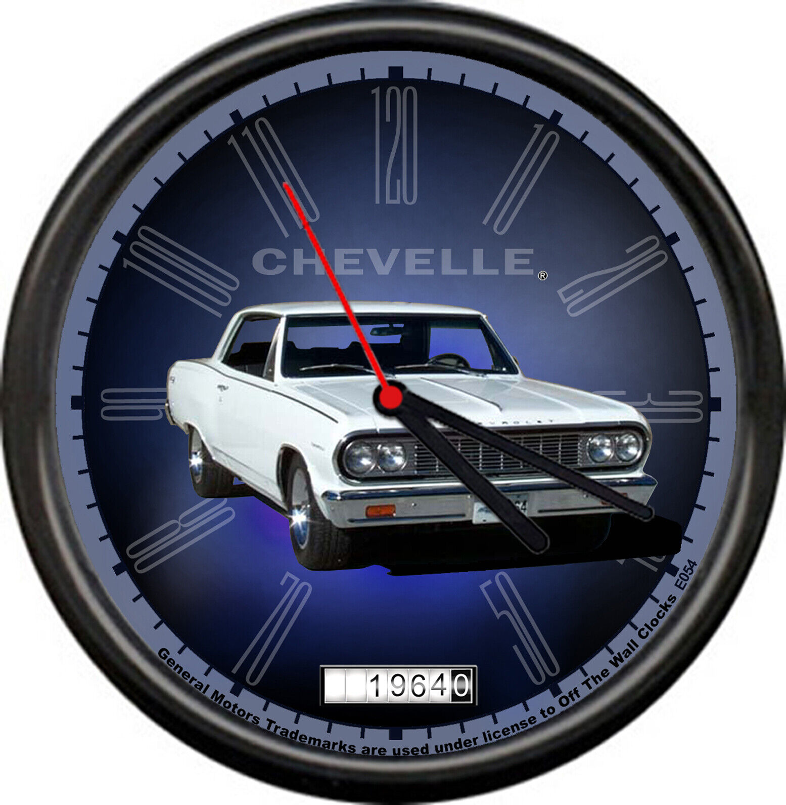 Licensed 1964 Chevy Chevelle White Chevrolet General Motors Sign Wall Clock