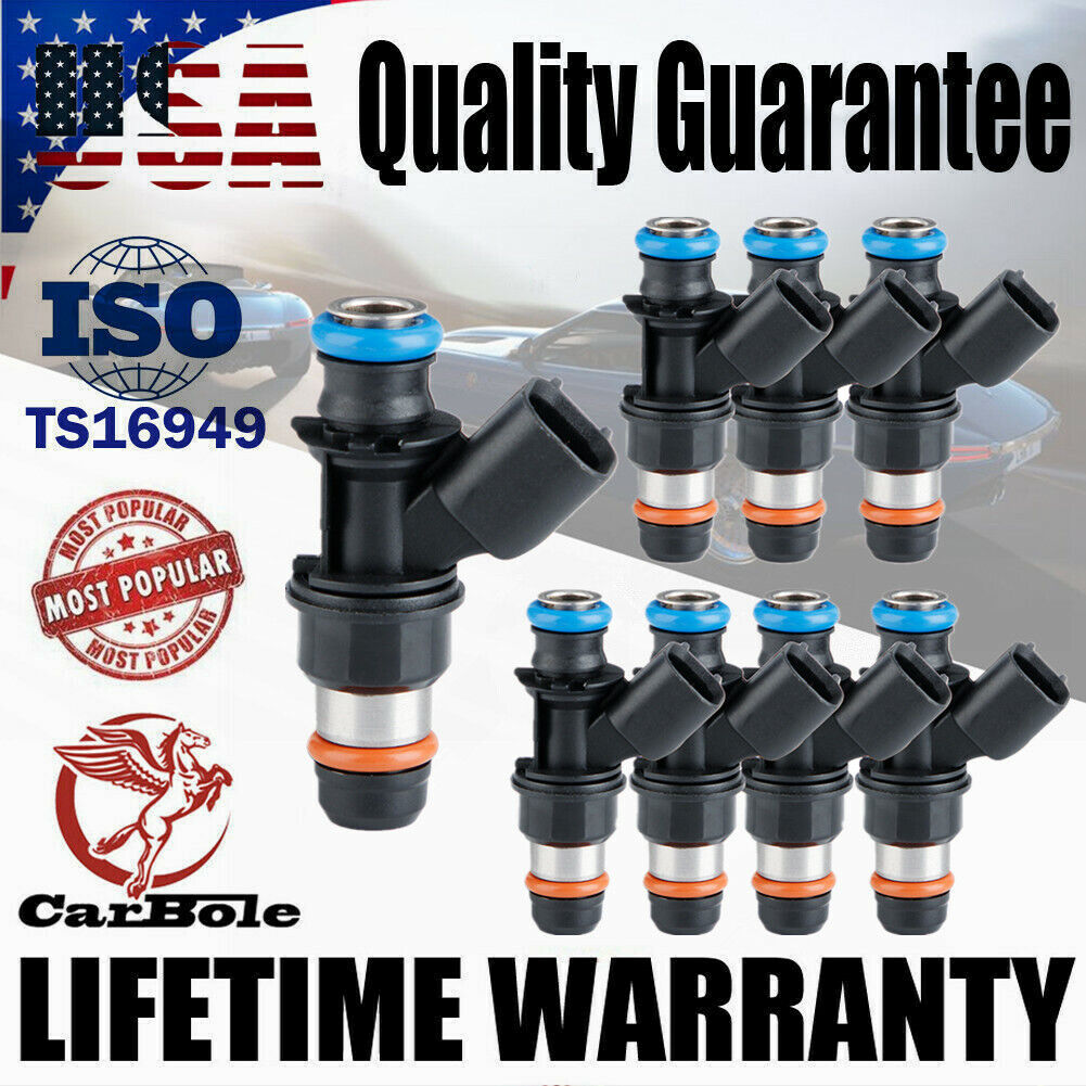 Set of 8 12580681 Fuel Injectors For 2004-2010 Chevy GMC 4.8 5.3 6.0 6.2L US New