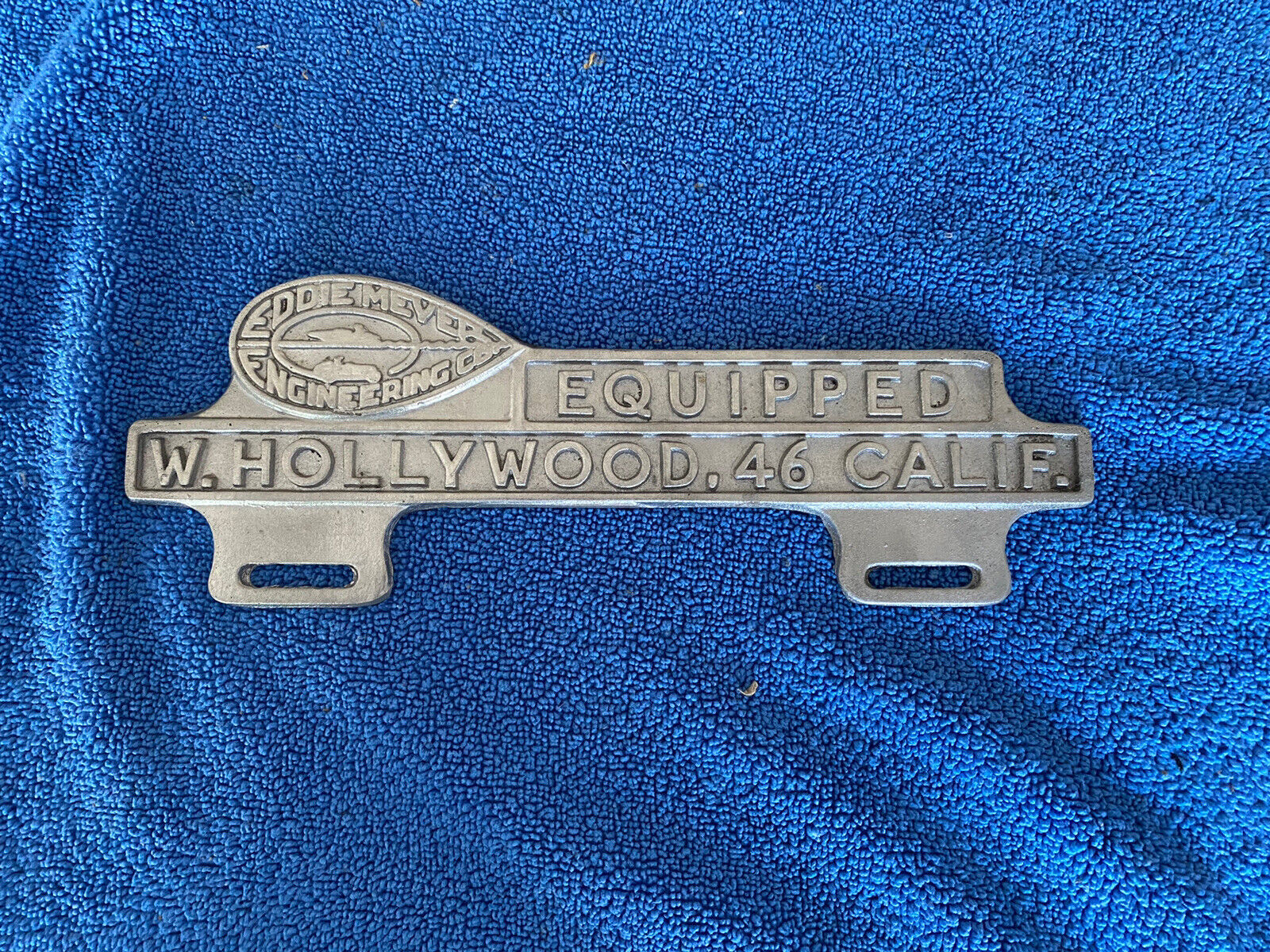 Eddie Meyer Hollywood License Plate Topper HAMB TROG SCTA Hot Rat Rod 1934 Ford