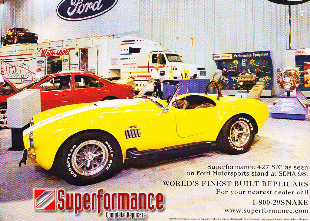 1999 Shelby Cobra Superformance 427 Ver2 -  Classic Vintage Advertisement Ad D13