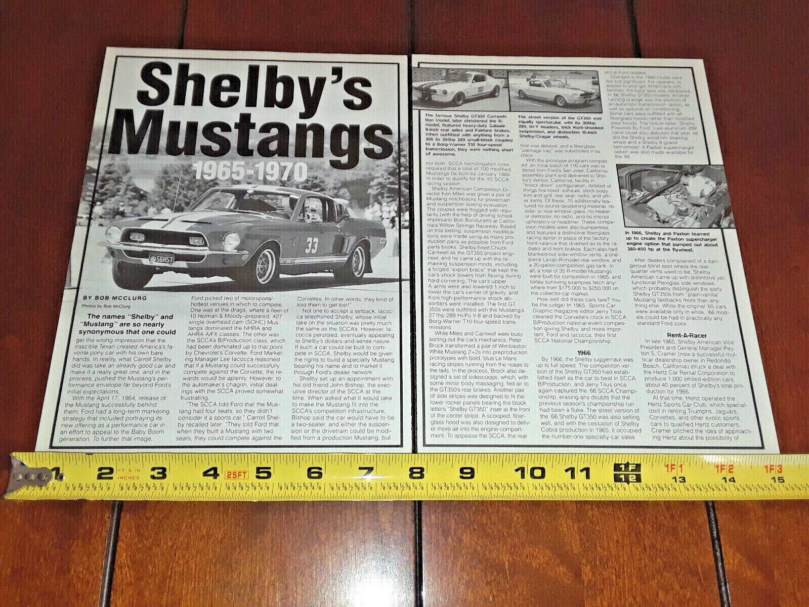 1965 1966 1967 1968 1969 1970 SHELBY GT350 GT500 ORIGINAL 2000 ARTICLE