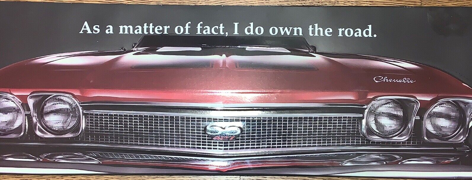 SS 427 CHEVROLET CAMERO SIGN AS A MATTER OF FACT I DO OWN THE ROAD DECOR METAL