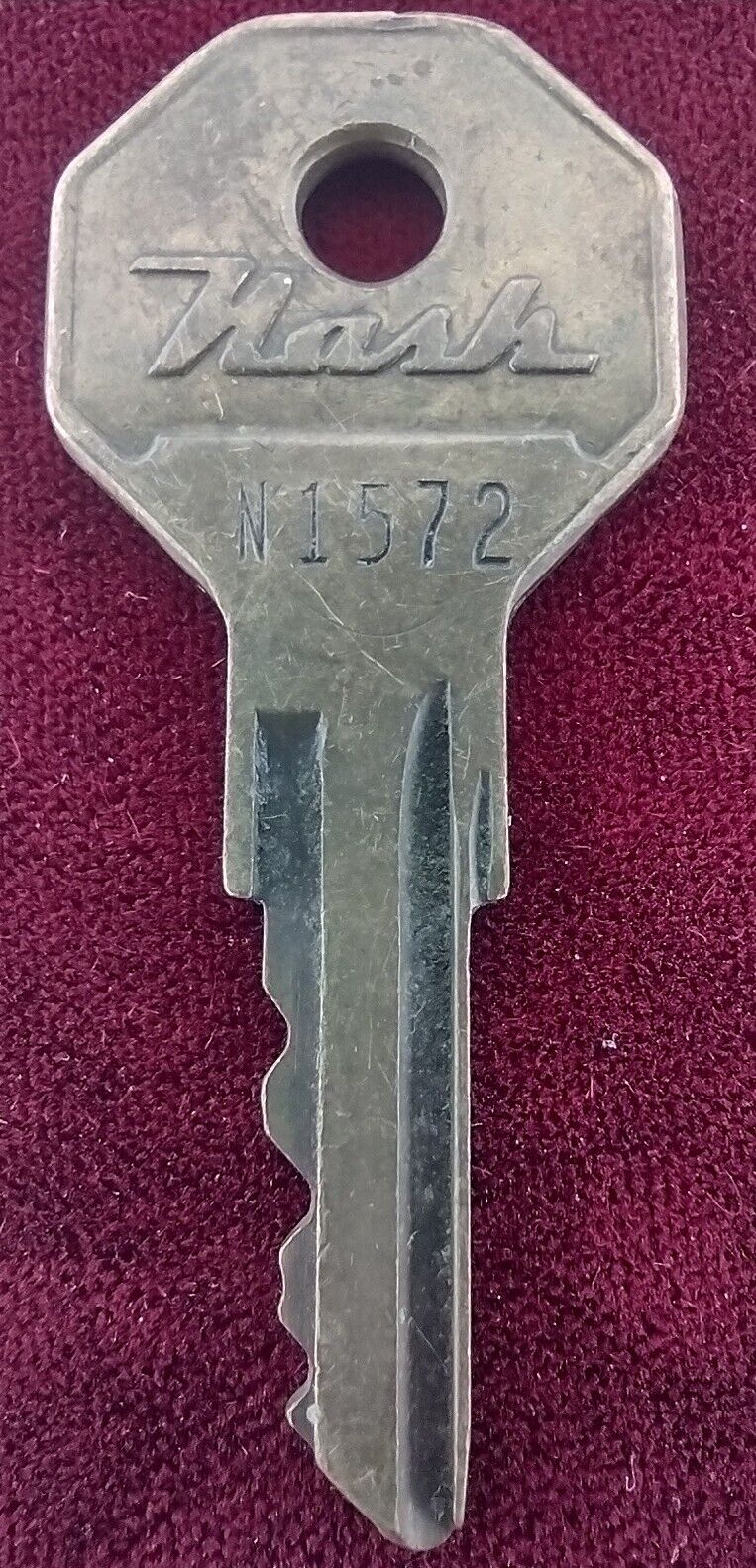 Vintage Brass Key Nash N1572 Ignition Door Trunk Locks Appx 1-7/8\