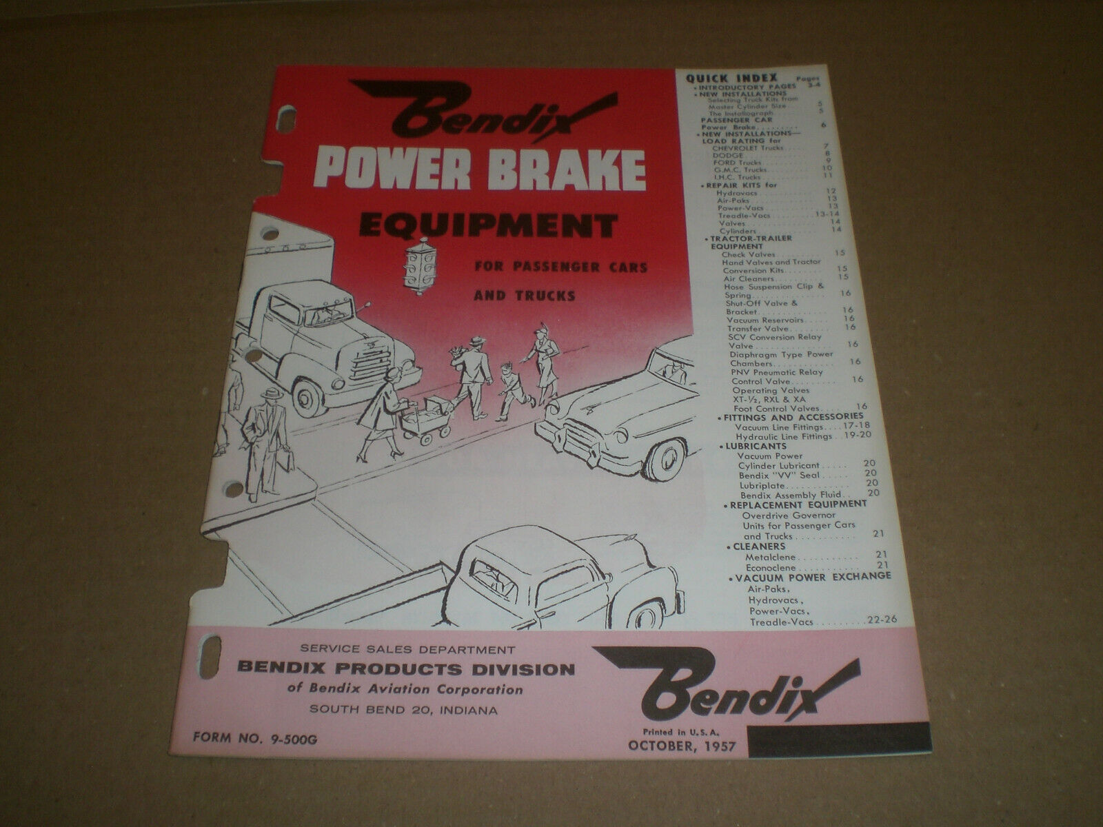 Vintage 1957 Bendix Power Brake Equipment Catalog