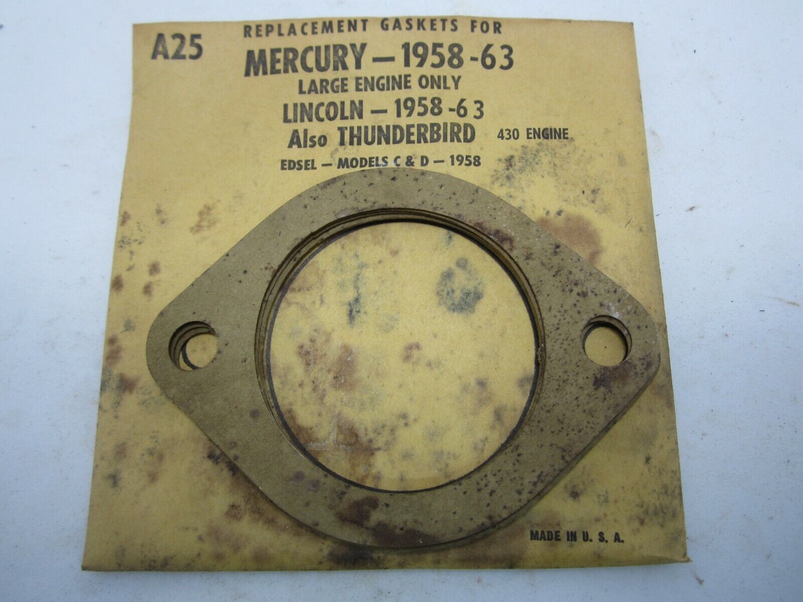 58-63 Mercury Lincoln Thunderbird Big Block Water Outlet Gaskets (4) STANT A25