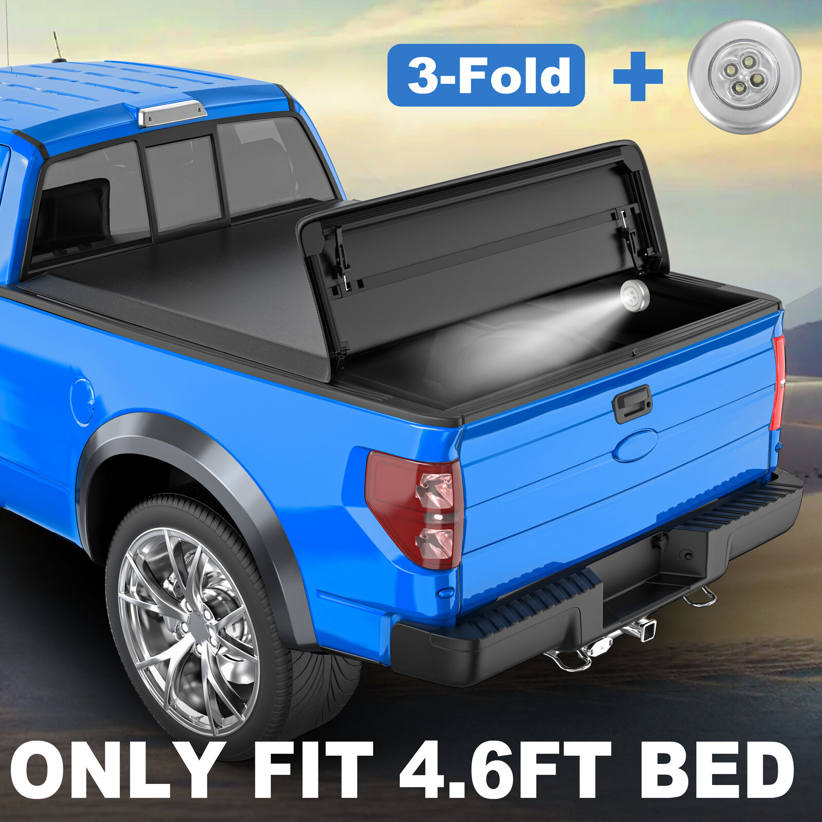 4.6FT Bed Soft Truck Tonneau Cover For 2022 2023 2024 Ford Maverick On Top