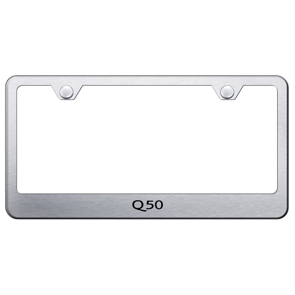 Infiniti Q50 Brushed License Plate Frame, Officially Licensed Product