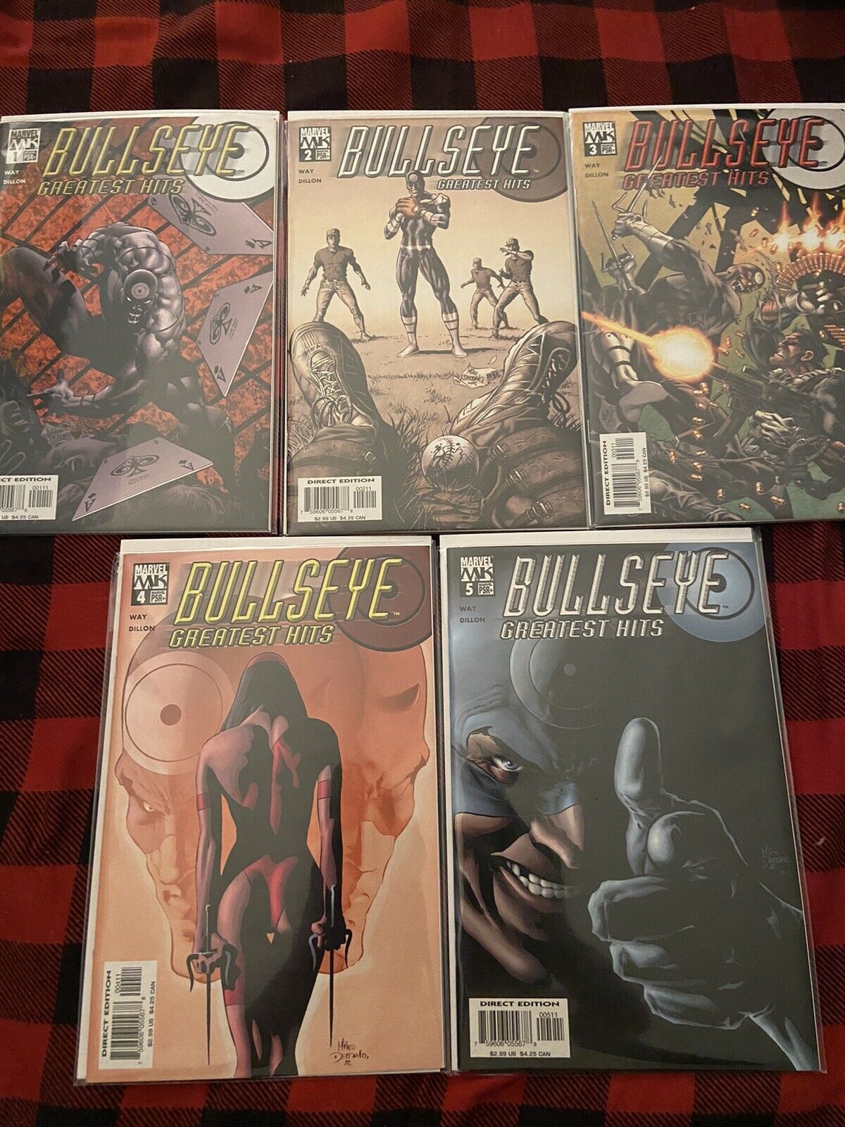 Bullseye: Greatest Hits #1-5 Complete Set (2004-2005) Marvel Comics 