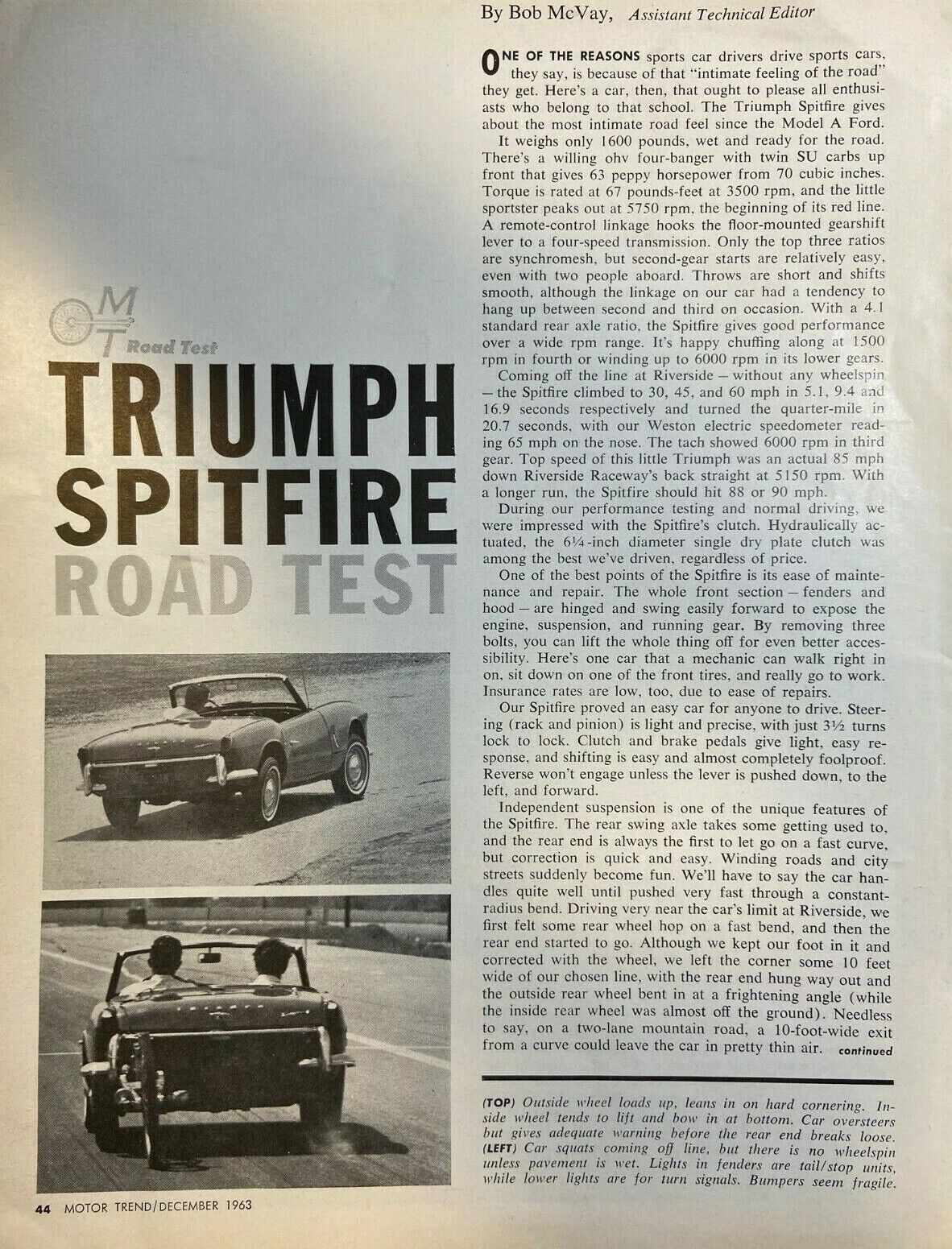 Road Test 1964 Triumph Spitfire illustrated
