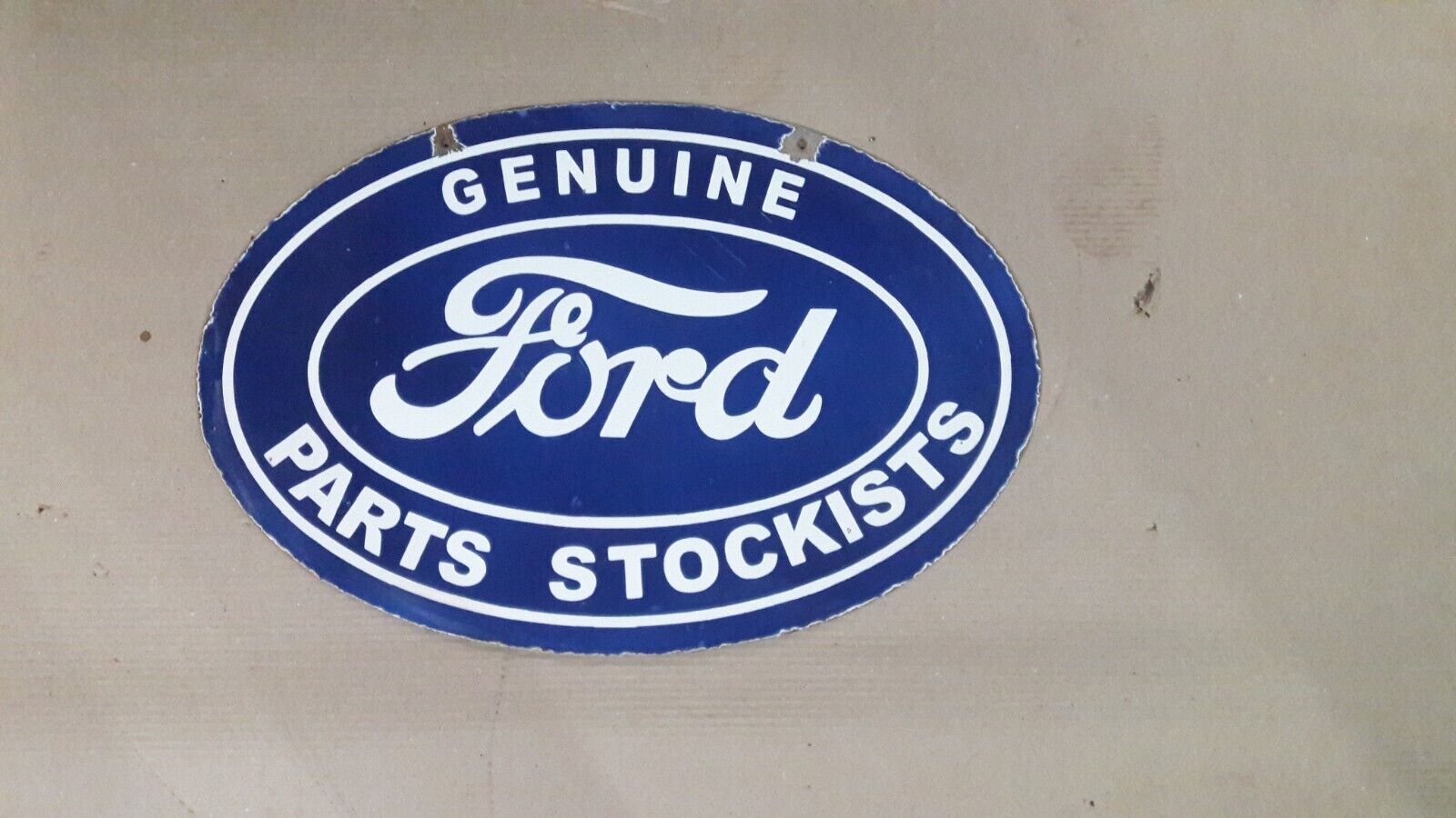 GENUINE FORD PARTS PORCELAIN ENAMEL SIGN 36X24 INCHES DOUBLE SIDED