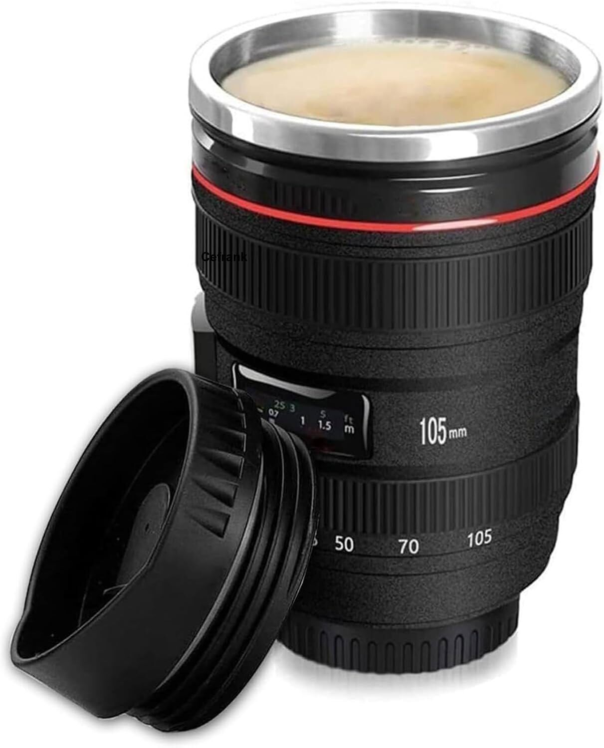 Camera Mug 12oz Funny Lens Mugs Cars Coffee Cups with Lid Insulated Tumbler Xmas