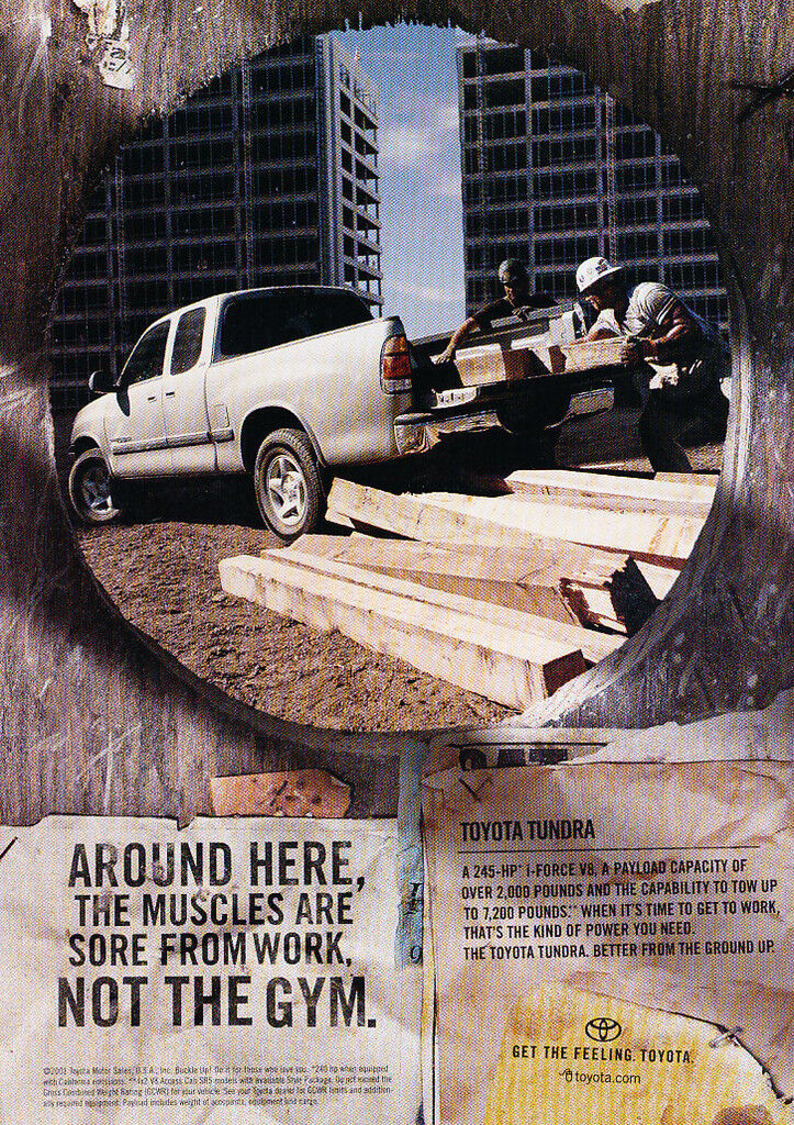 2002 Toyota Tundra Truck iForce V8 - Original Advertisement Print Ad J272