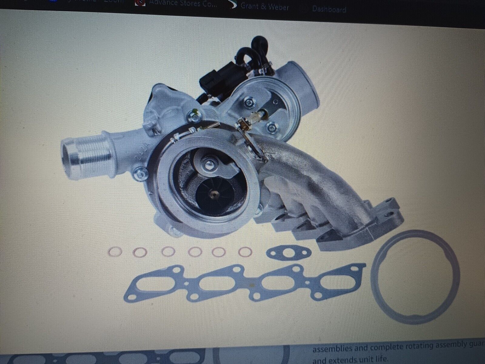 Turbocharger-VIN: B, GAS, Eng Code: LUV, Turbo Rotomaster A1140104N- New unused