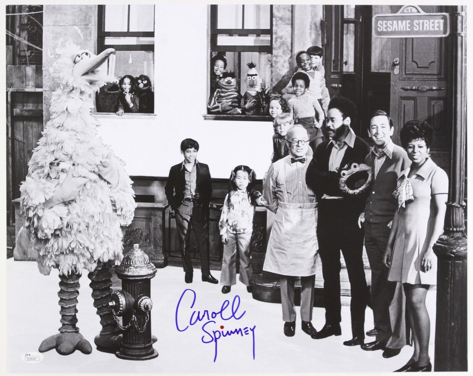 1969 Caroll Spinney “Big Bird” On Sesame Street LE Signed 16x20 B&W Photo (JSA)