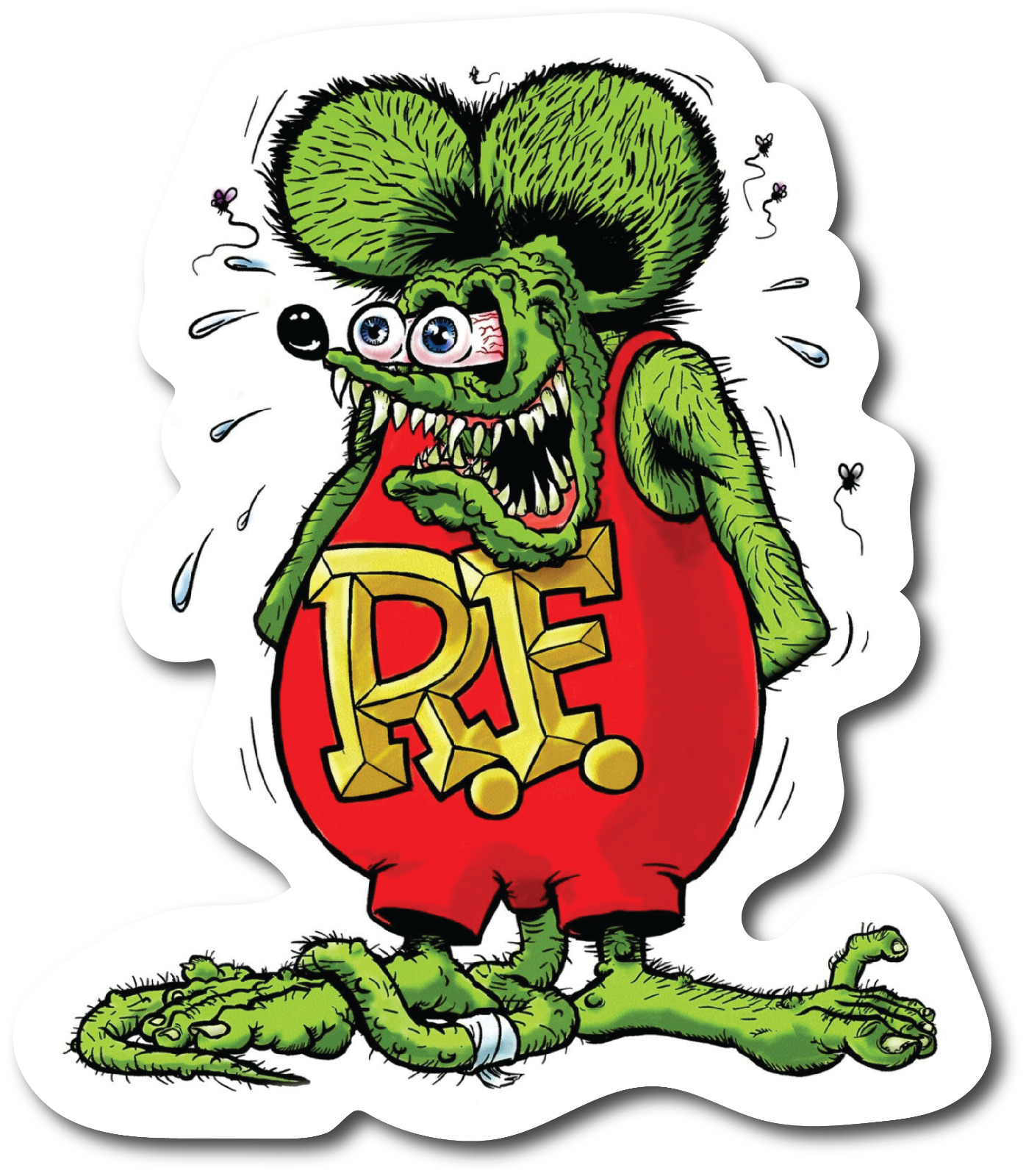 2-PACK RAT FINK GLOSSY STICKER DECAL HOT ROD CHEVY MODEL A ROADSTER HIGH GLOSS