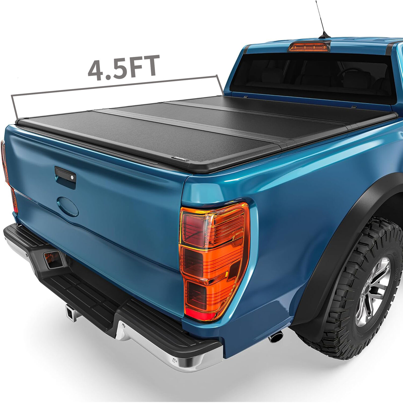 OEDRO 4.5FT Hard Tri-Fold Tonneau Cover for 2022-2024 Ford Maverick Truck Bed