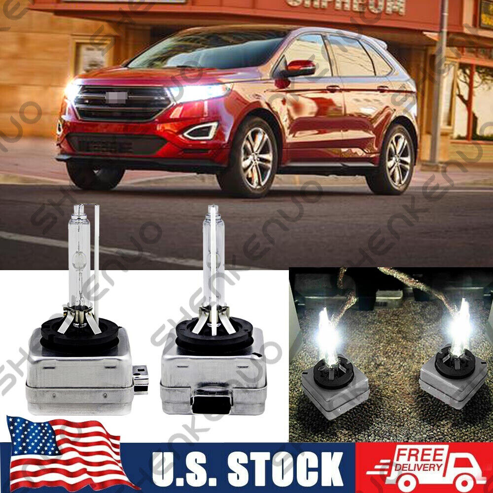 Front Xenon HID Headlight Bulbs For Ford Edge 2011-2017 Low&High 6000K Qty 2