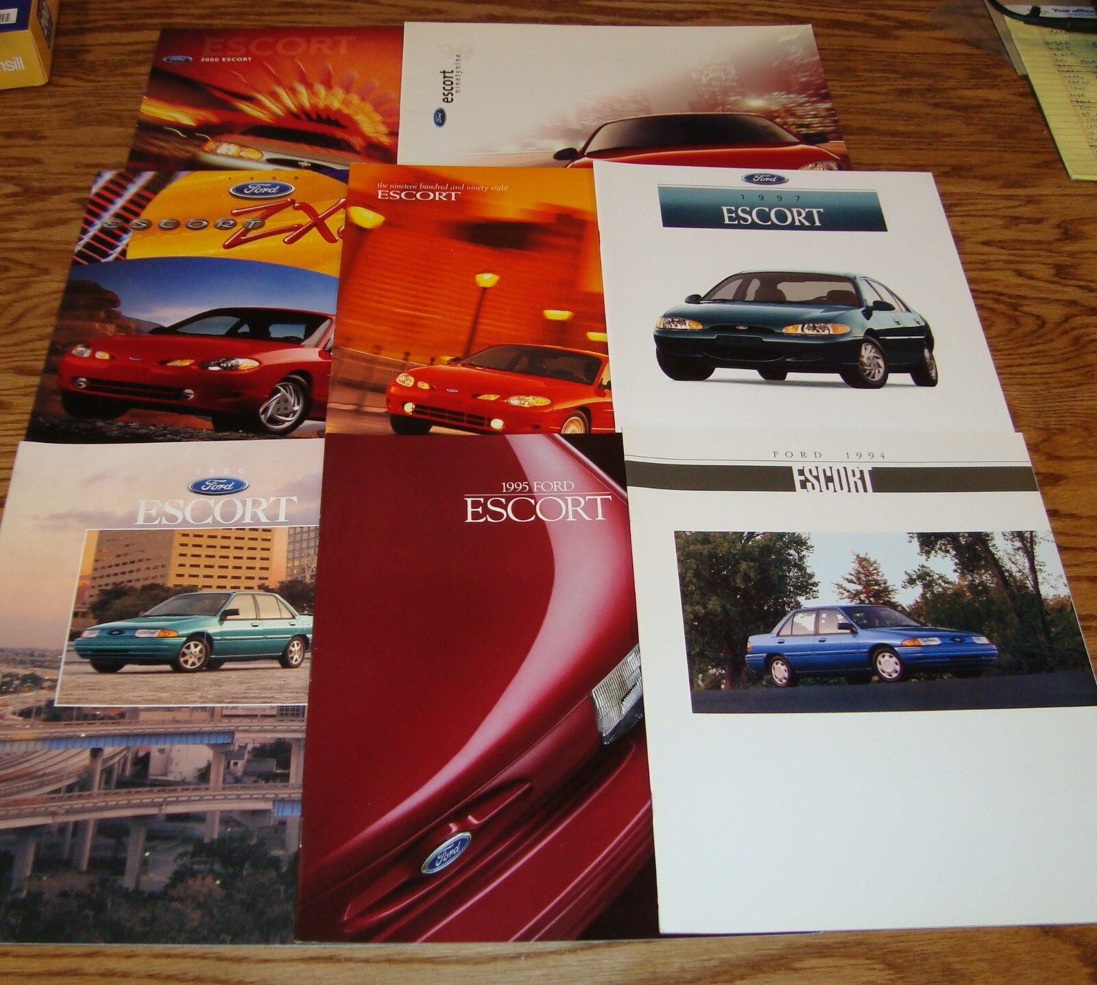 1994-2000 Ford Escort Sales Brochure Lot of 8 94 95 96 97 98 99