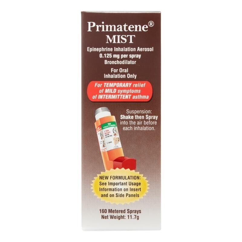 Primatene Mist Epinephrine Inhalation Aerosol Bronchodilator, 0.125mg/Spray
