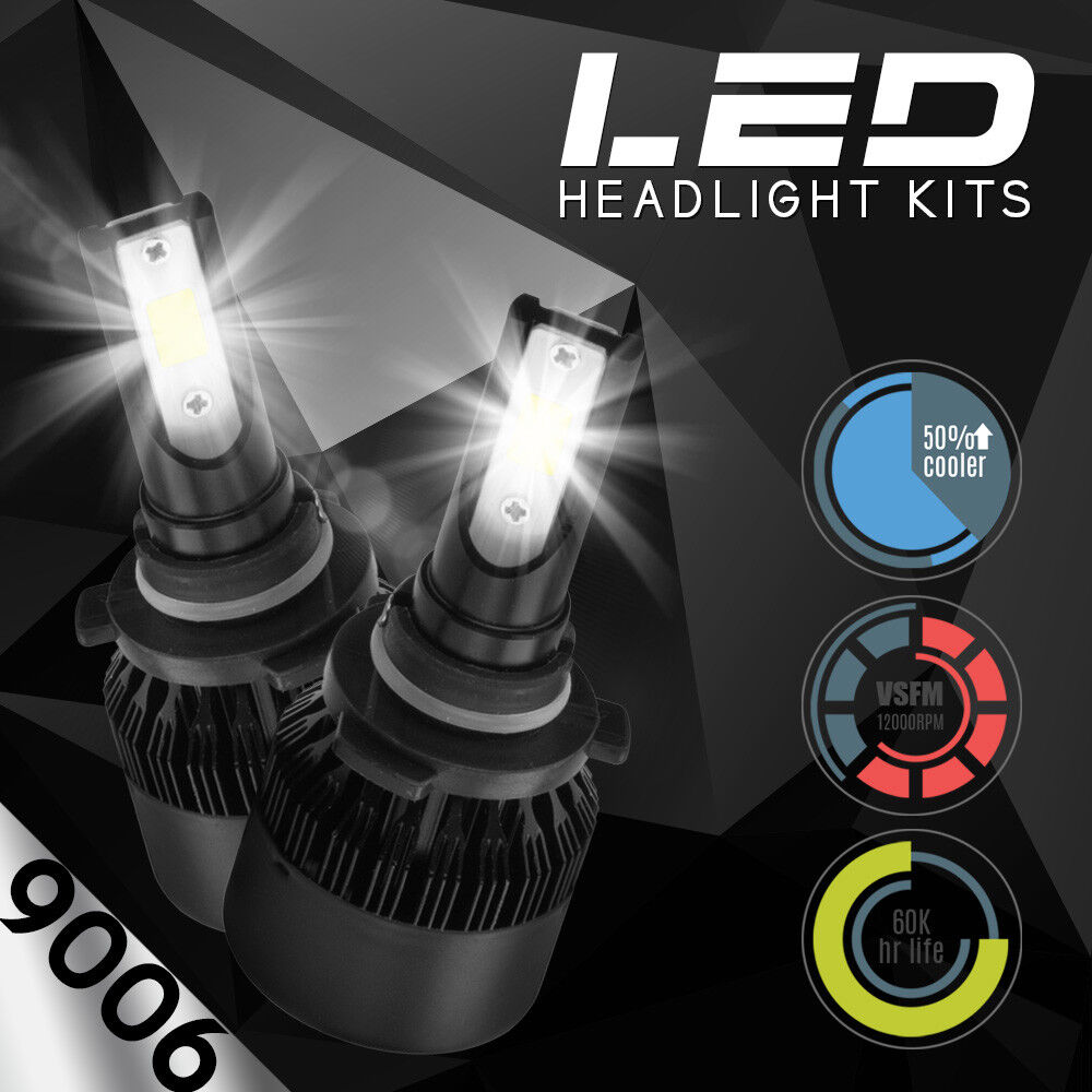 COB 9006 LED Headlight Lamp Light Bulbs Conversion Kit 1300W 195000LM HID 6000K