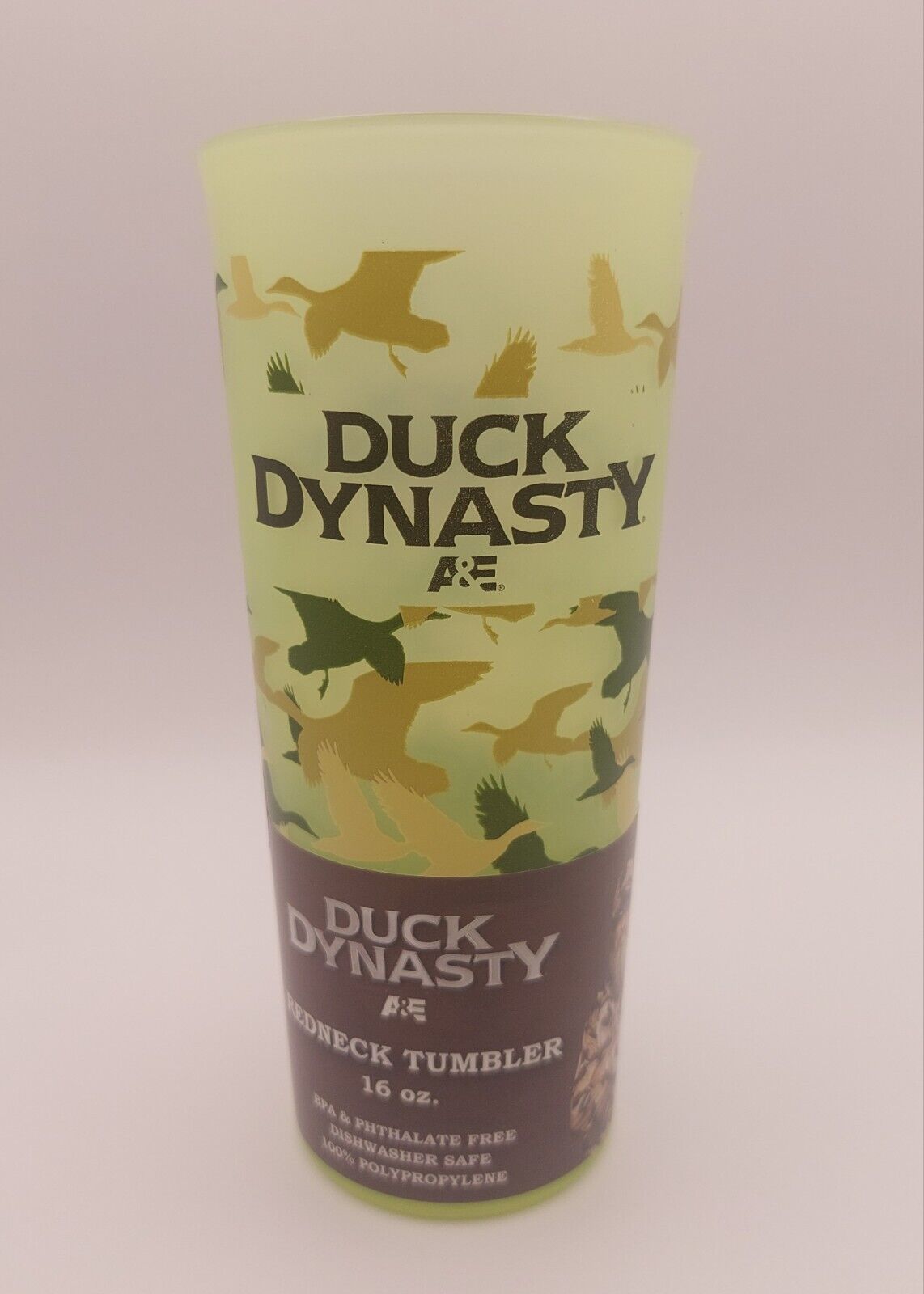 2013 Duck Dynasty A&E Green Camouflage Redneck Tumbler Cup 16 oz Plastic NEW