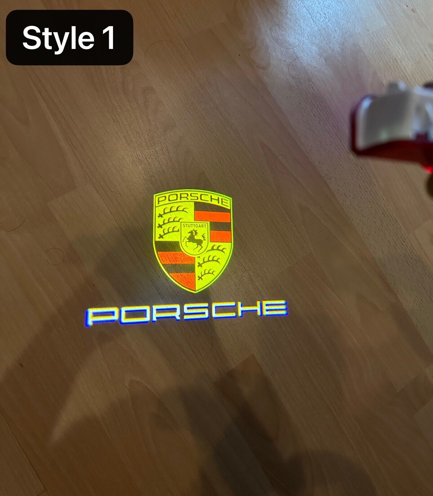 2Pcs Inductive charging Porsche welcome door light for 981/718/911