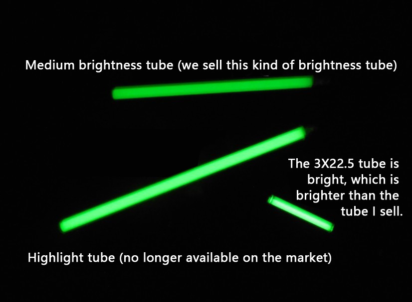 1pc 5x80mm Green Gas Tube 10-25 Years Life Outdoor Mark / Dark Mark