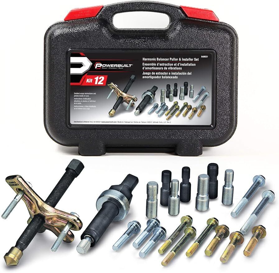 Harmonic Balancer Puller and Installer Tool Set, Install and Remove Kit,