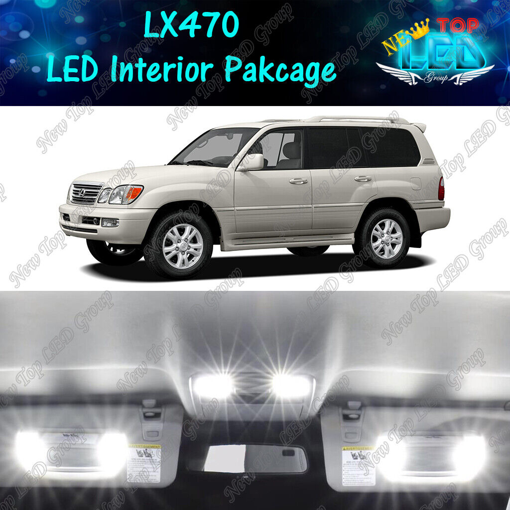White LED Interior Lights Package Kit For 1999 - 2004 2005 2006 2007 Lexus LX470