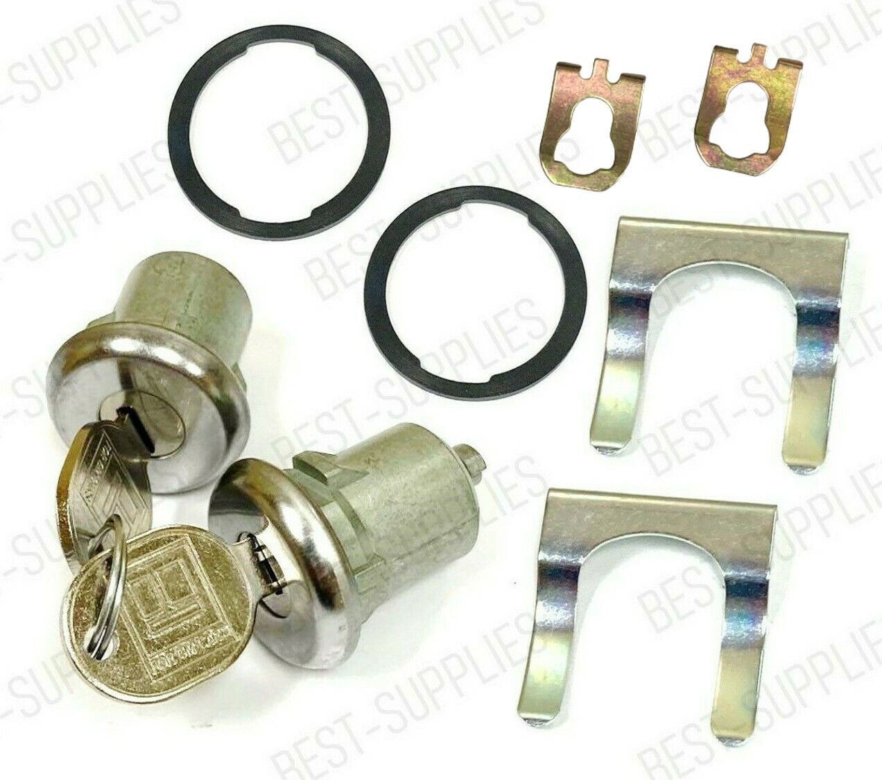Pair of 2 Door Lock Cylinder Set For Chevy Chevrolet GMC Truck SUV Oldsmobile