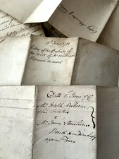 AUTHENTIC HANDWRITTEN PAPER DOCUMENT IN ENGLISH from 1700s picture