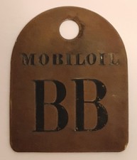 Vintage Mobiloil BB Vacuum Oil Company Metal Tag picture