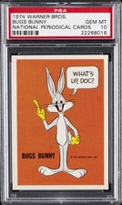 1974 WARNER BROS. NATIONAL PERIODICAL CARDS BUGS BUNNY PSA 10 picture