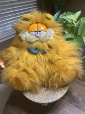 Rare Vintage Dakin Garfield Cat Plush Fluffy Bow tie Fuzzy Long Haired 1978 1981 picture