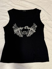 Harley-Davidson Genuine MotorClothes Women's Black Wing Graphic Bling Tank XL picture