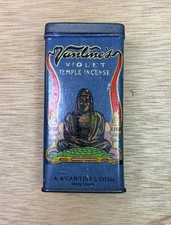Vantine's Violet Temple Incense Tin Early 20th C. Original Powder picture