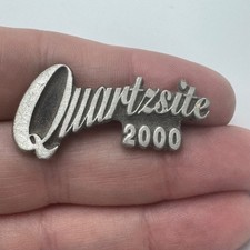 Vintage Quartzsite Arizona 2000 Souvenir Pewter Look Lapel Pin Motorcycle picture
