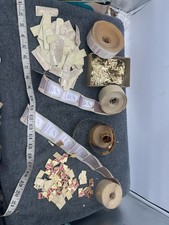 vintage art deco lot gummed labels stickers embossed rolls fragrance gold 50s picture
