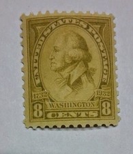 1932 George Washington  93 year old 8 Cent US Postage Stamp MINT picture